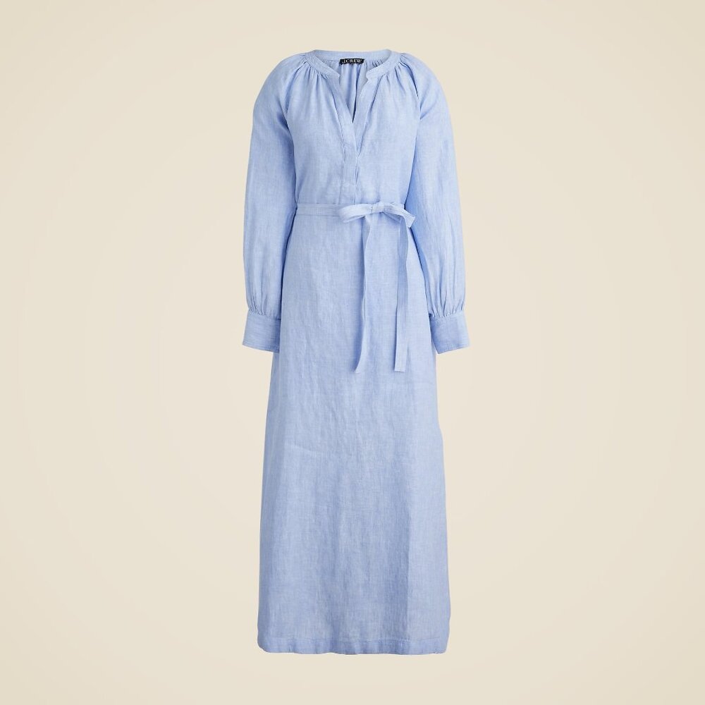 NWOT J Crew, Cabana dress in linen, Chambray Size M